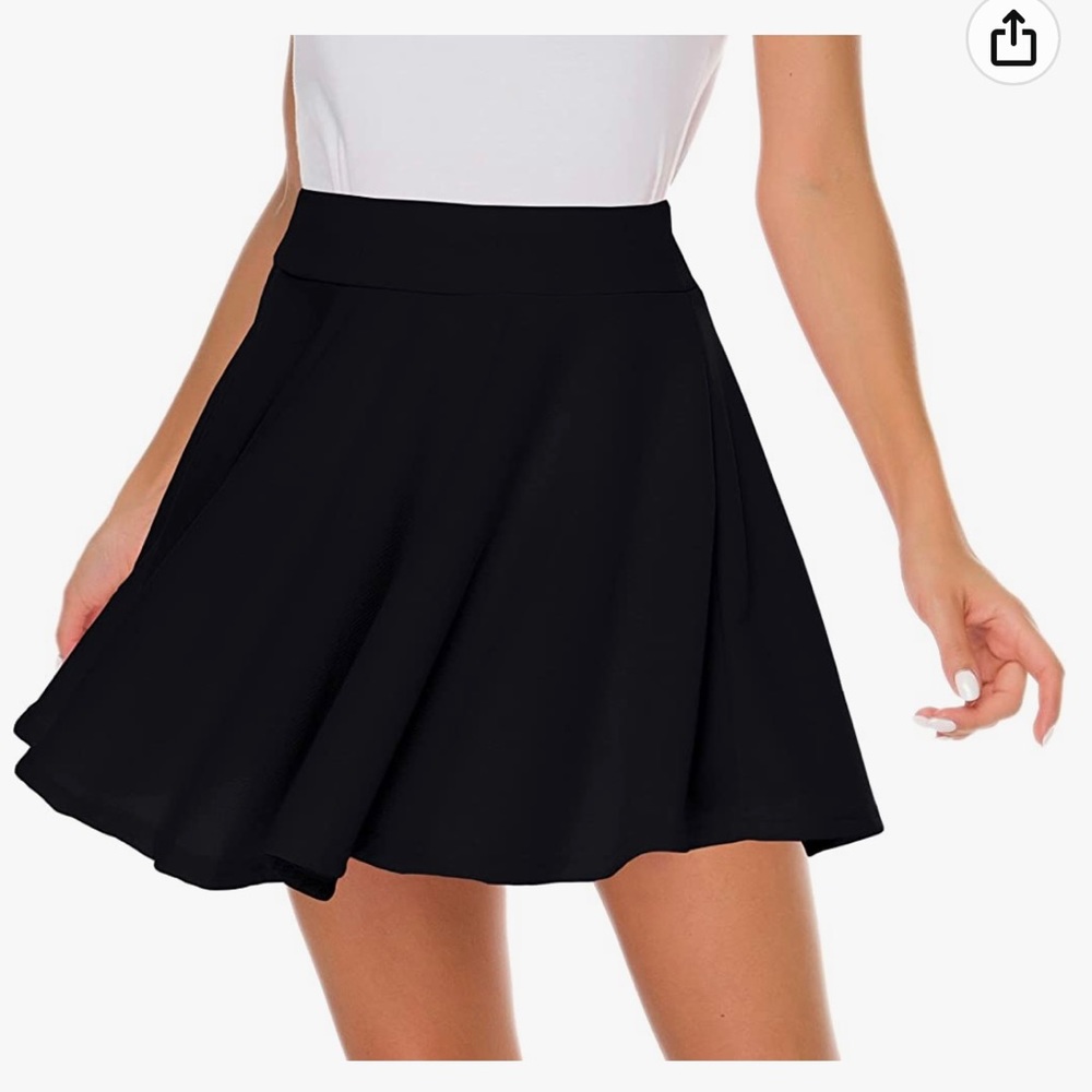 Pleated Skater Mini Skirt